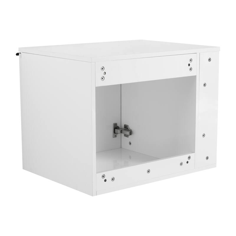 BNK 24"/48" Single Sink Bathroom Vanity with Soft Close Door and Shelf, Modern Floating Vanity
