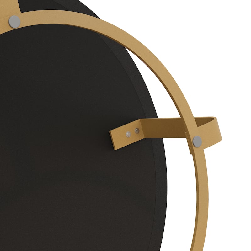 Modern round coffee table with metal legs for living room
