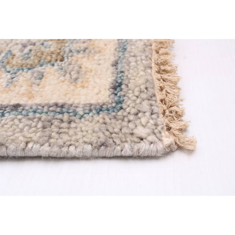 ECARPETGALLERY Hand-knotted Jules Serapi Light Grey Wool Rug - 7'9 x 10'5