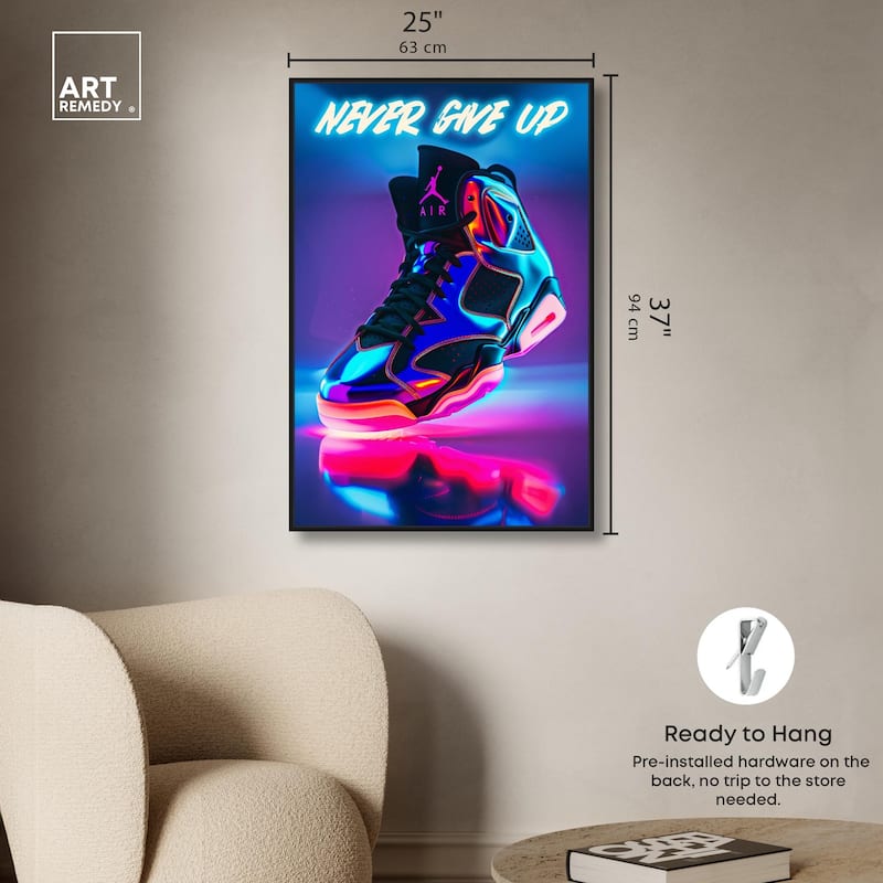 Cool Glow Sneaker Hype Canvas by Art Remedy