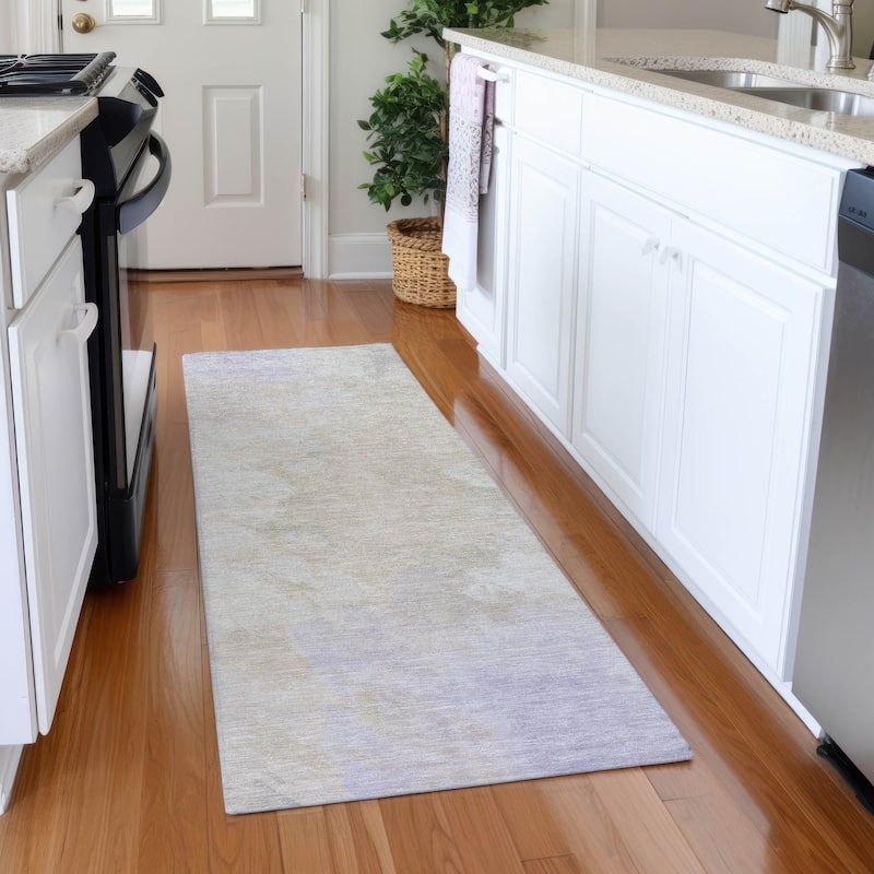 Premium Washable Super Soft Abstract Modern Mayfield Rug - Beige - 2'3" x 7'6"