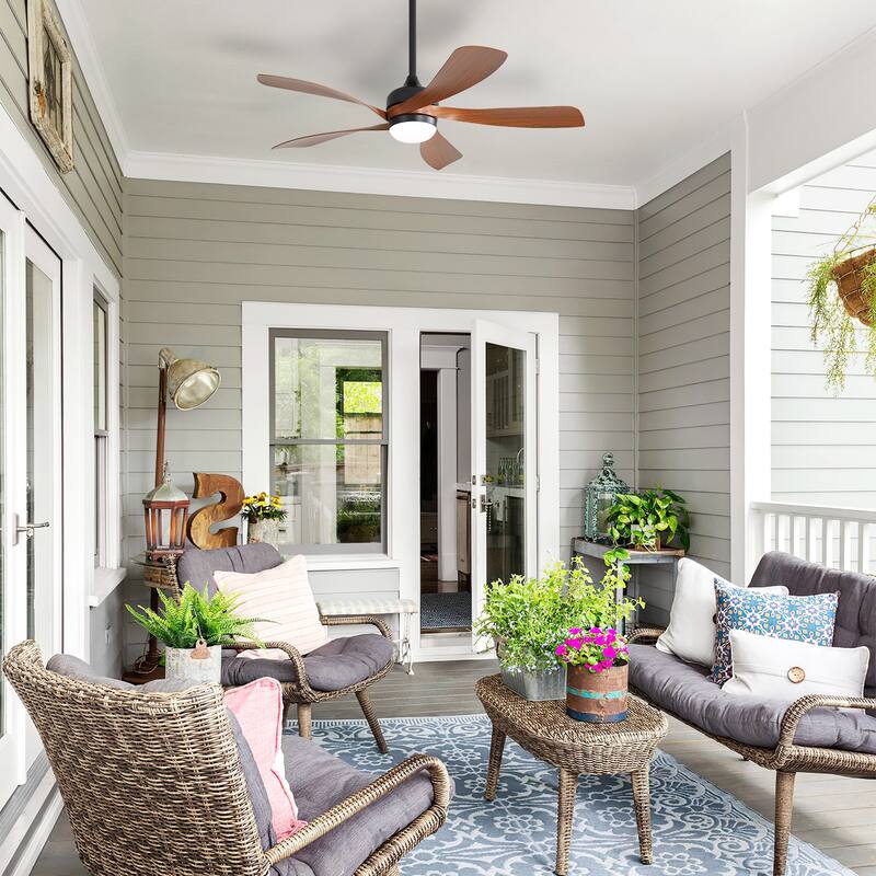 Sofucor 45/52 Inch Ceiling Fan with Remote & Lights Quiet DC Motor 5 Blade High CFM Modern Fan