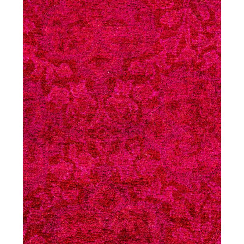 Overdyed One-of-a-Kind Hand-Knotted Area Rug - Red - 2' 7" x 4' 1"