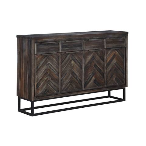 Somette Aspen Court Four Door, Four Drawer Media Credenza