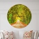 preview thumbnail 7 of 7, Designart 'Fall Greenery and Road Straight Ahead' Large Traditional Wall CLock 36 in. wide x 36 in. high