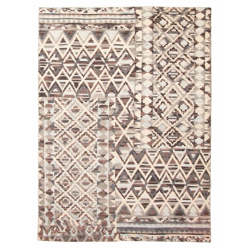 ECARPETGALLERY Hand-knotted Tangier Cream Wool Rug - 5'4 x 7'9 - Cream - 5'4 x 7'9