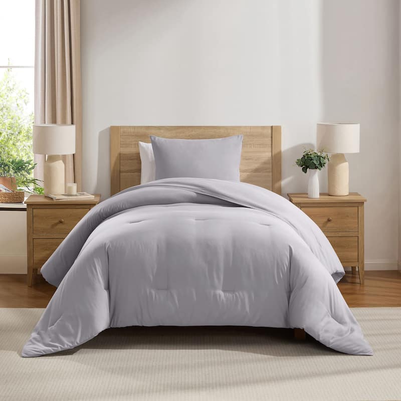 Empyrean Modern Reversible Comforter - Light grey - Twin XL