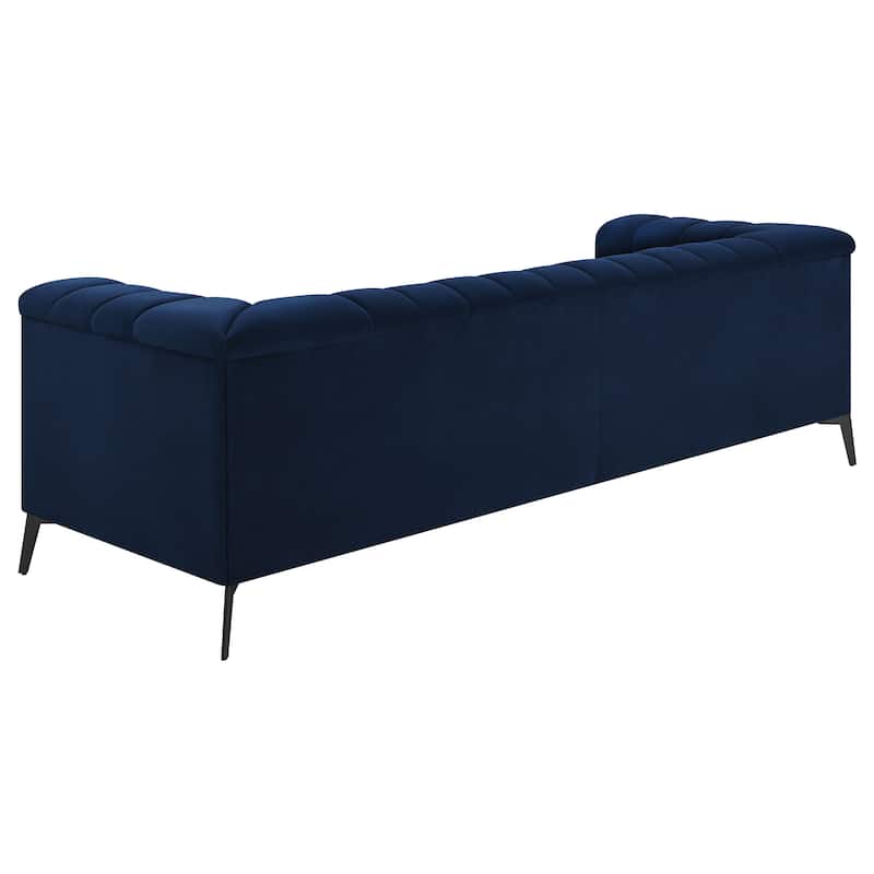 Chalet Blue 3-piece Tuxedo Arm Living Room Set