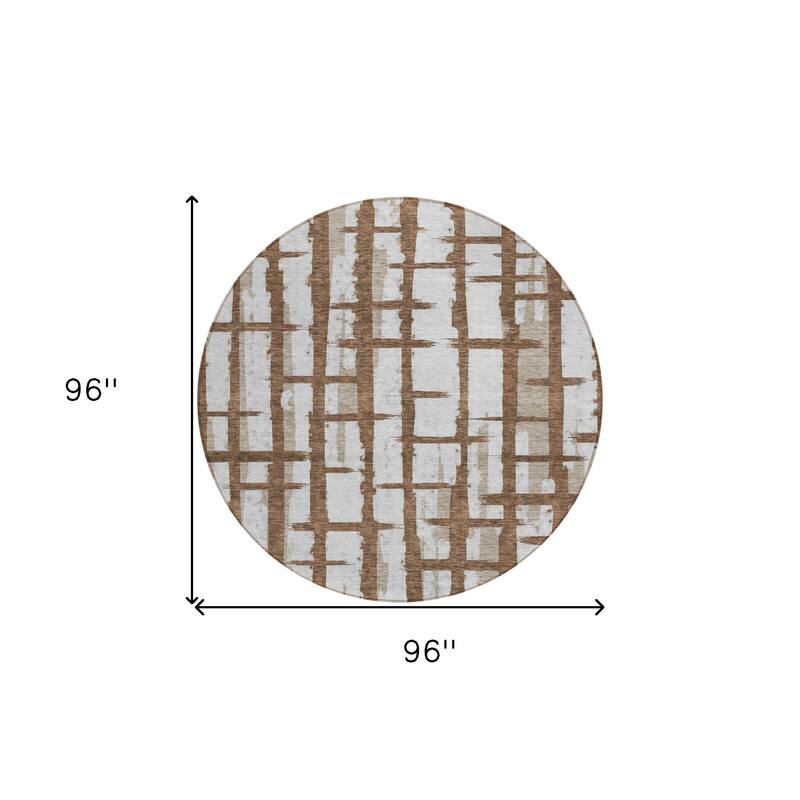 HomeRoots Striped Transitional Rectangle Outdoor Rug