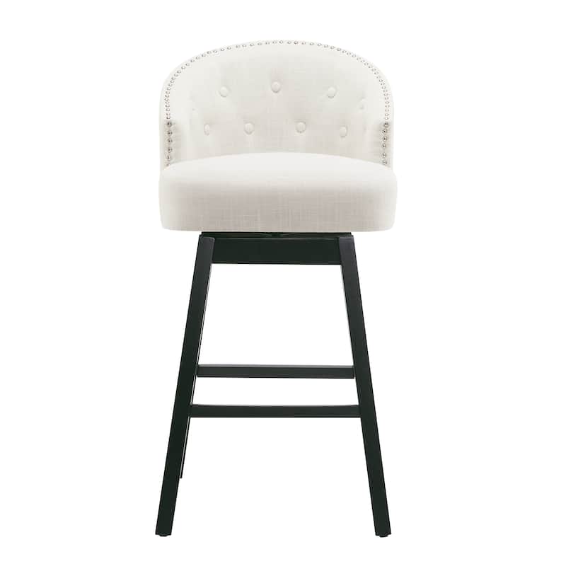 Moore Modern Rubberwood Swivel 33.25-Inch Barstool (set of 2) by Christopher Knight Home