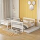 preview thumbnail 14 of 29, Twin-Over-Full Bunk Kids Bed with Trundle, Storage and Guard Rail