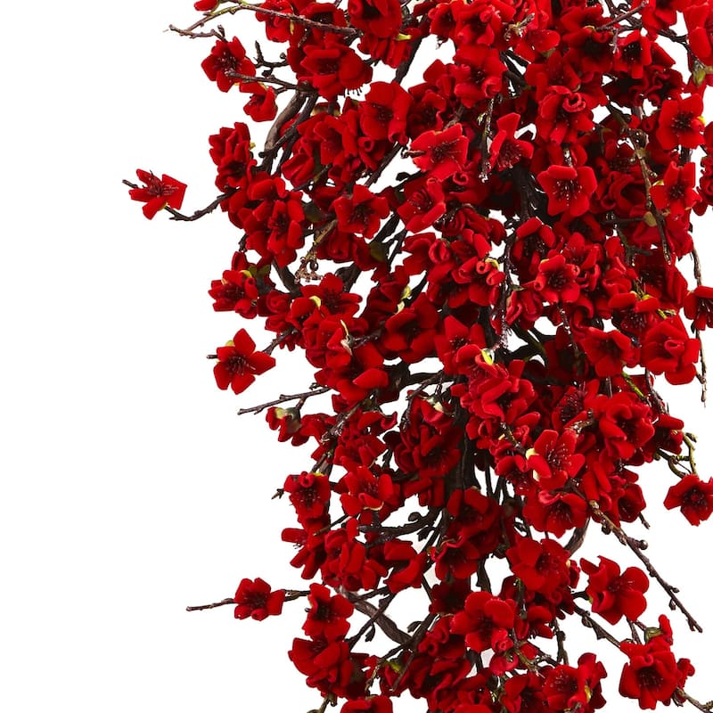 Artificial Teardrop Tree - 28In. Indoor Plum Tree - Realistic Faux Plant Decor - Home Office Living Room - 2.33ft.