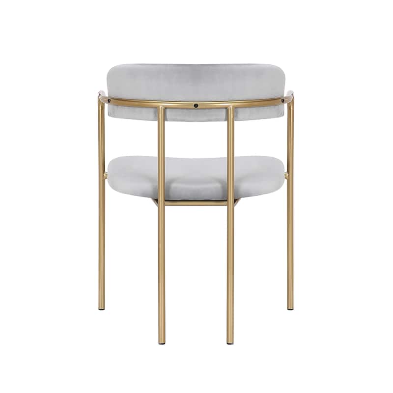 Porthos Home Eder Dining Chairs Set of 2, Velvet, Gold Chrome