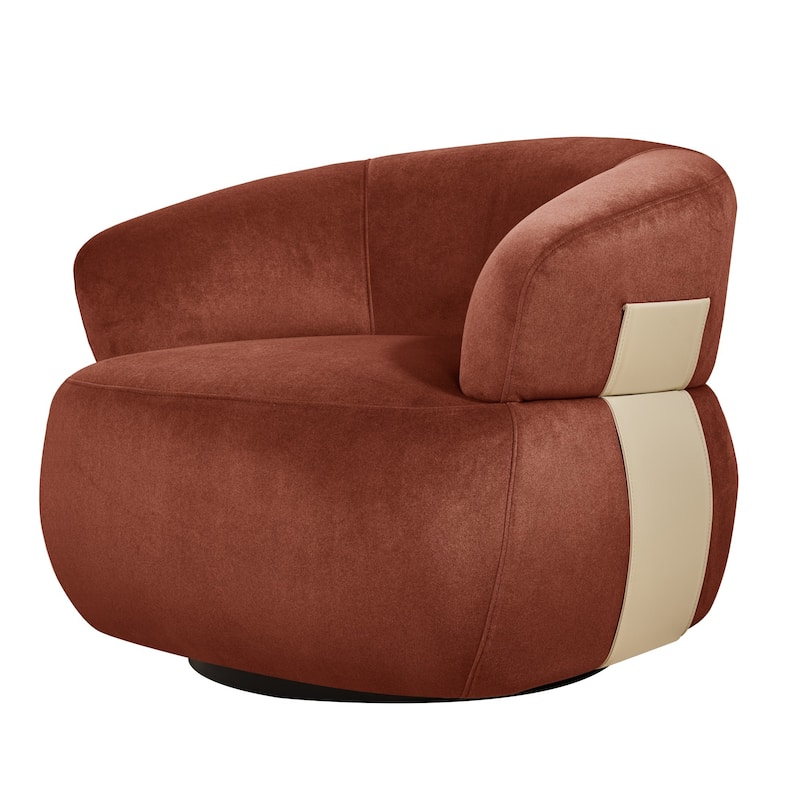 Kieon 33"W 360 Swivel Barrel Chair Modern Accent Chair Set of 2