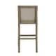 preview thumbnail 24 of 43, Set of 2 Counter Height Bar Stool, Fabric Upholstered Accent Chair, Wooden Frame Island Dining Chair, Bistro High Bar Chair