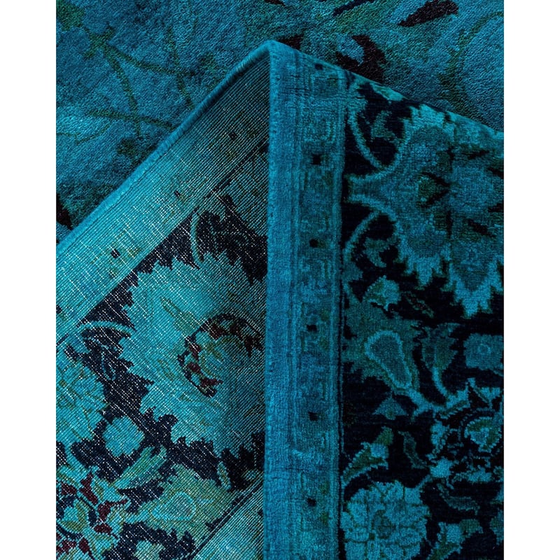 Contemporary Overdyed Wool Hand Knotted Area Rug - 4' 0" x 6' 1"