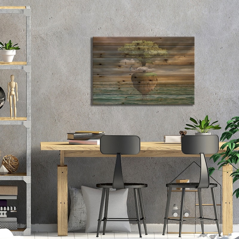 Surreal VIII Print On Wood by Radoslav Penchev - Multi-Color