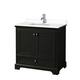 Option Dark Espresso / White Cultured Marble Top /