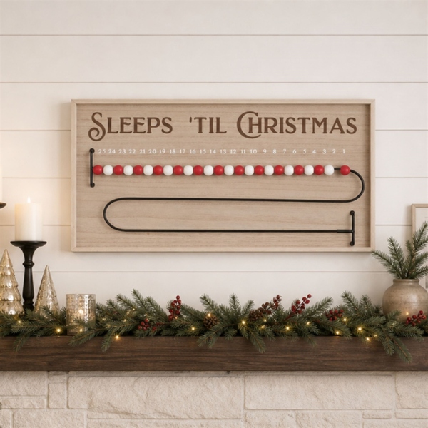 Wood Beaded Christmas Countdown 20