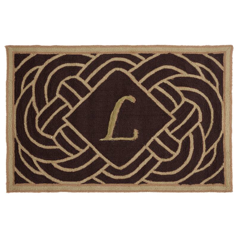 SAFAVIEH Hand-hooked Monogram Radica M Chocolate Rug