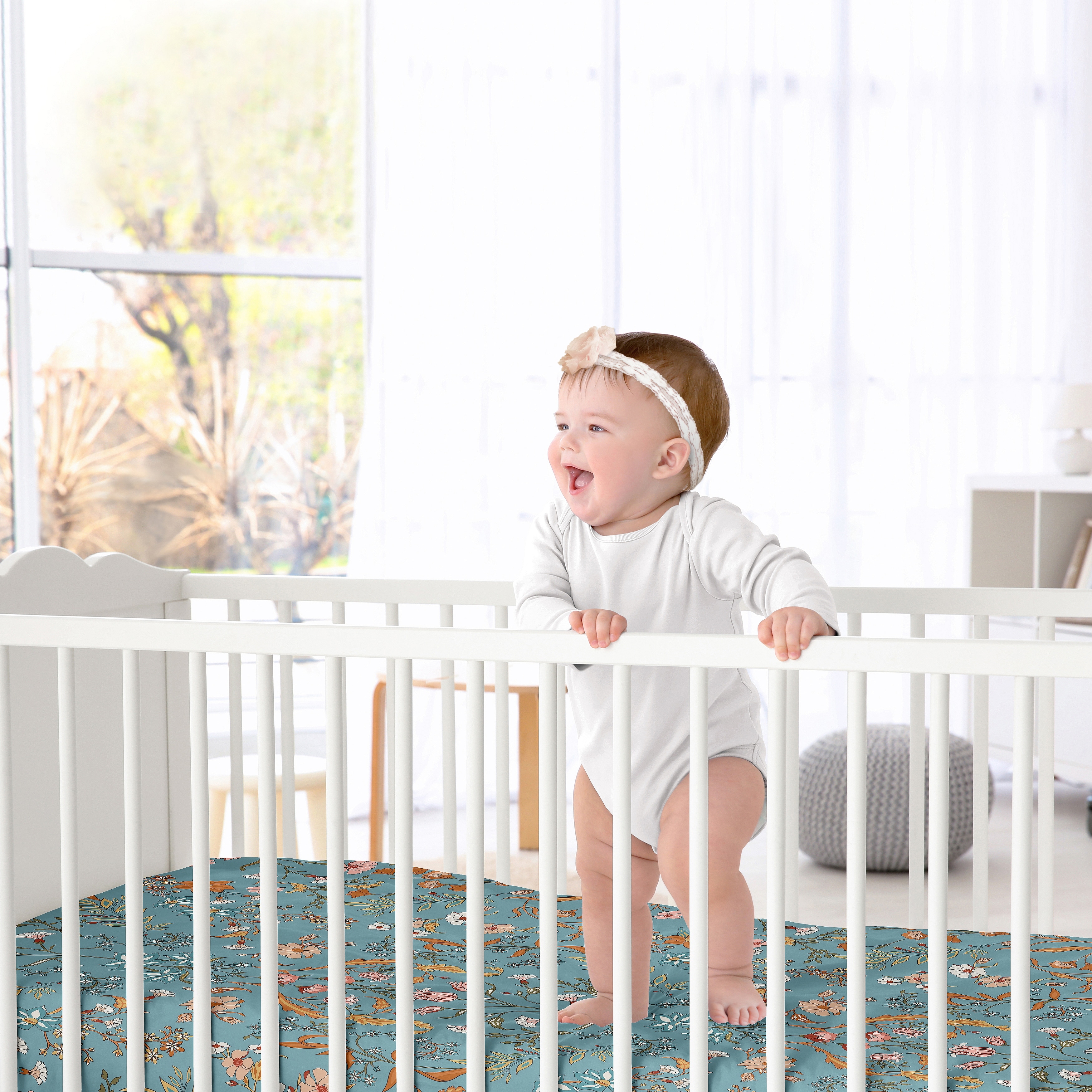 Sweet Jojo Designs Boho Wildflower Fitted Crib Sheet