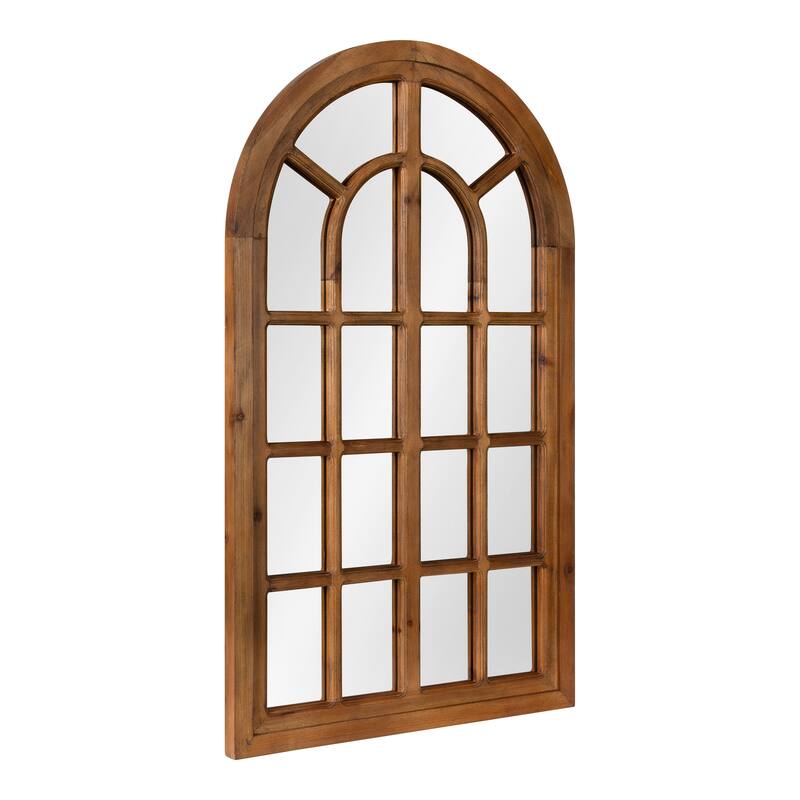 Kate and Laurel Boldmere Rustic Arch Wall Mirror - 22x38 - Brown