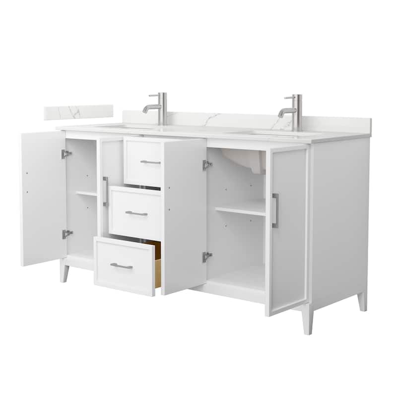 Wyndham Collection WCH717166D-QTZ-UNSMXX Elan 66" Free Standing Double