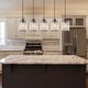 preview thumbnail 2 of 8, Starsky 5-Light 32in. Modern Crystal Linear Chandelier Cluster Cylinder Glass Kitchen Island Light