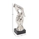 preview thumbnail 8 of 8, Silver Polystone Hands Decorative Sculpture - 5 x 4 x 13