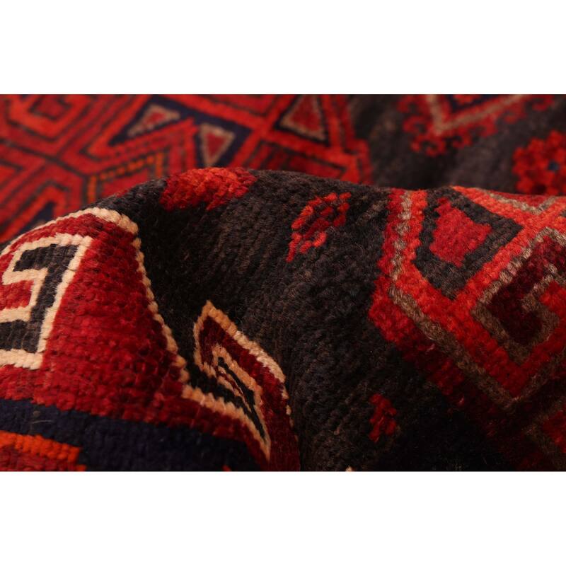 ECARPETGALLERY Hand-knotted Melis Vintage Black, Red Wool Rug - 5'2 x 7'2