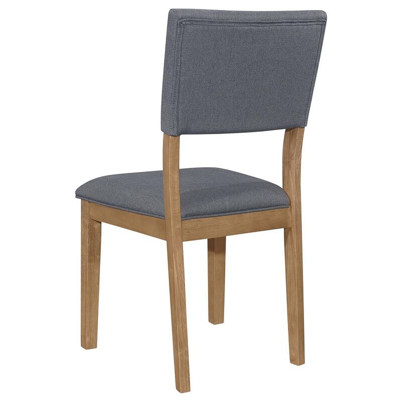 Brown/Blue Fabric Upholstered Wood Frame Dining Chair, Set of 2, Sturdy Dining Chair for Dining Rooms - 20.5