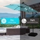 preview thumbnail 57 of 64, Ainfox 10 ft. Patio Offset Solar LED Umbrellas Cantilever Outside Umbrellas with Base