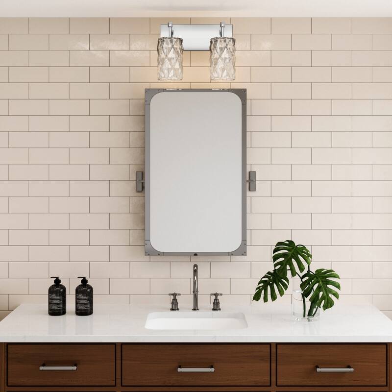 Elk Home Formade Crystal Polished Chrome With Crystal 2 Light Vanity