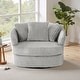 preview thumbnail 8 of 74, UIXE Oversize 43" Plush Corduroy Swivel Barrel Chair Comfy Accent Chair For Living Room