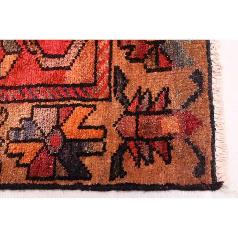 ECARPETGALLERY Hand-knotted Melis Vintage Red Wool Rug - 4'10 x 10'9