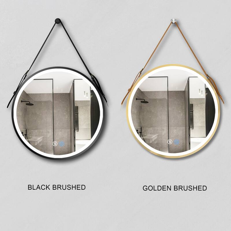 Wall Mounted Large AntiFog smart 3 Lights Dimmable LED Round Bathroom