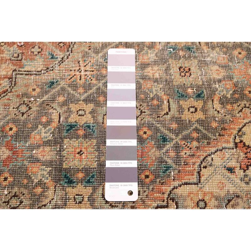 ECARPETGALLERY Hand-knotted Antalya Vintage Dark Grey Wool Rug - 6'3 x 8'11