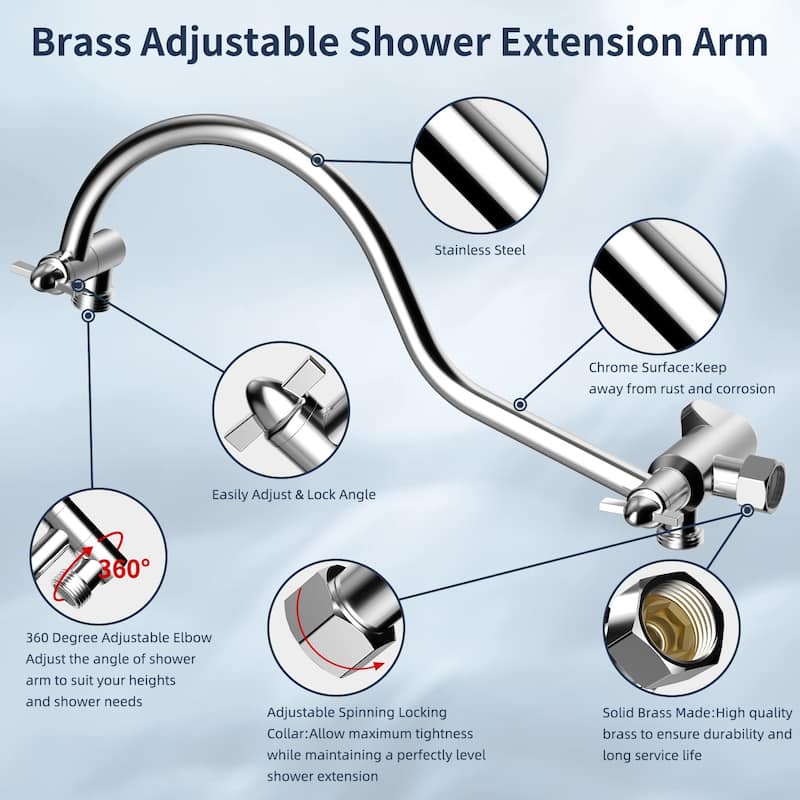 10 Inch Thickness Metal Rainfall Shower Head/Handheld Shower Combo