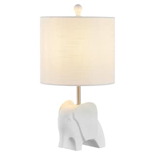Harlow 17.5" Eclectic Southwestern Resin/Iron Elephant LED Kids Table Lamp, by JONATHAN Y