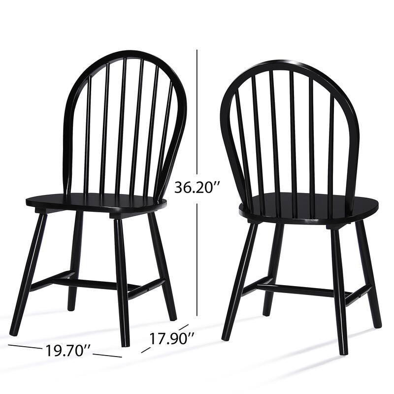 Declan Farmhouse High Back Spindle Dining Chairs (Set of 2) by Christopher Knight Home - 36"H