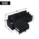 preview thumbnail 35 of 69, 80.3" L Shaped Couch with Pull Out Bed Corduroy Sleeper Sofa Bed Convertible Sectional Couches with Cup Holder for Living Room
