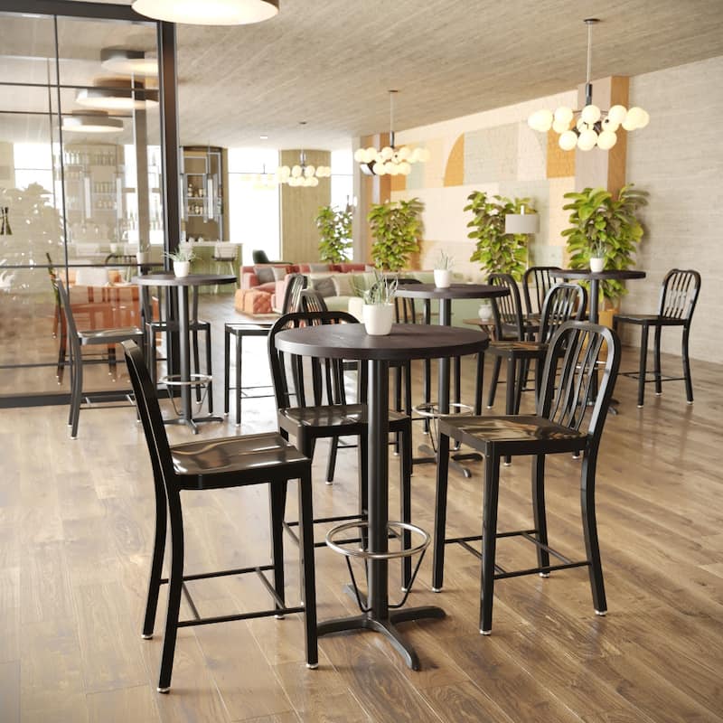 Commercial Solid Wood Tabletop with Support Bars for Indoor Use - 30"W x 30"D x 1.5"H