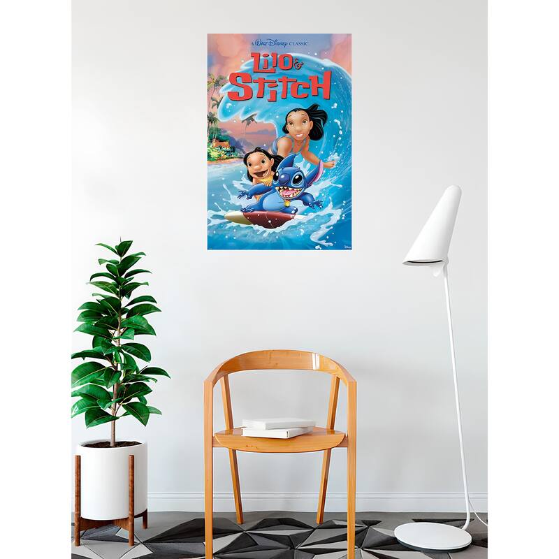 Lilo & Stitch - Wave Surf Art Poster - 24 x 36 Inch