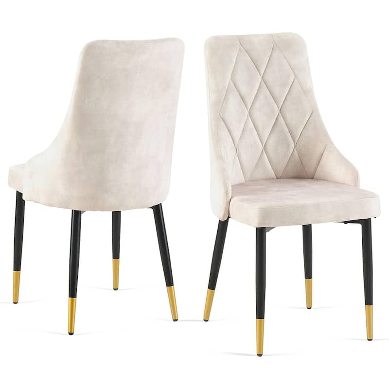 Howtai Velvet Home Kitchen Dining Chairs Upholstered Backrest