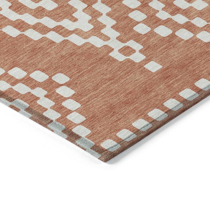 HomeRoots Geometric Transitional Rectangle Outdoor Rug