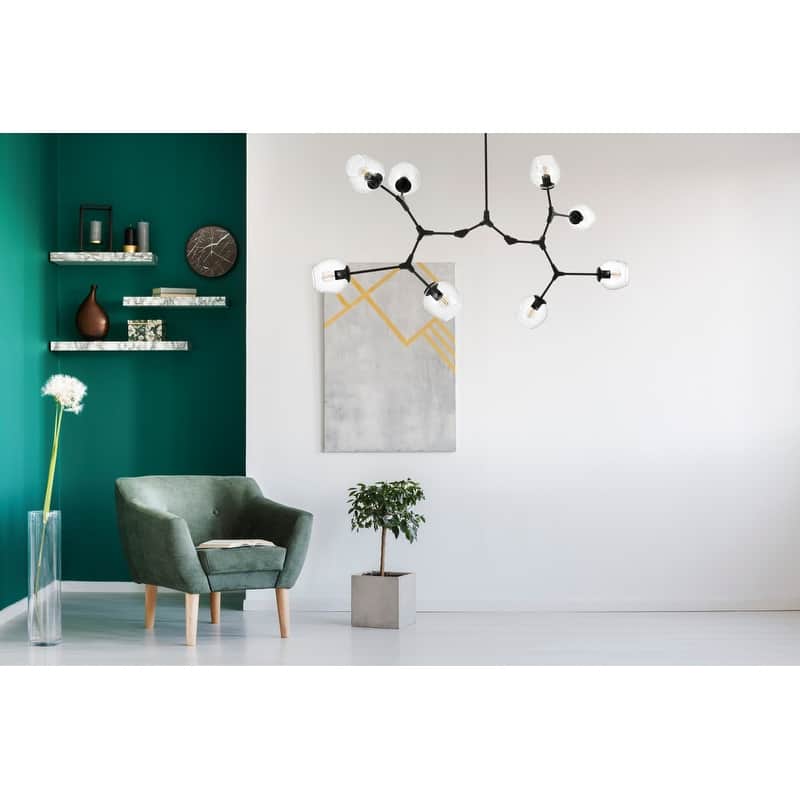 Elegant Lighting 1712G61 Cavoli 8 Light 61" Wide Abstract Chandelier