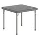 preview thumbnail 5 of 22, Indoor/Outdoor Kids Bi-Fold Plastic Folding Table - 24x24 - 23.5"W x 23.5"D x 19"H Granite Gray