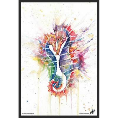 Sanguine Seahorses by Marc Allante Framed Poster - 24 x 36 Inch