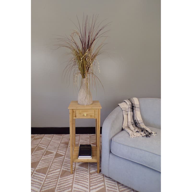 Solid Bamboo Plant Stand Telephone Table