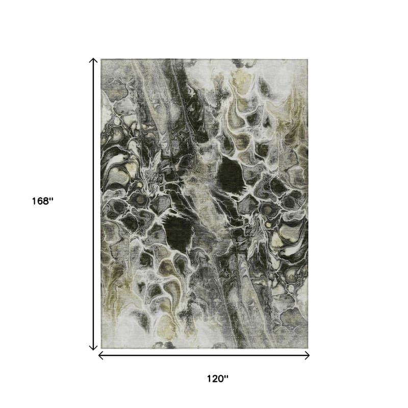 HomeRoots Abstract Transitional Rectangle Outdoor Rug